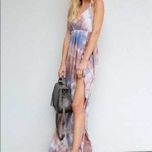 Tie dye maxi dress